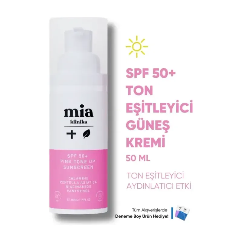 Spf 50+ Pink Tone Up Ton Eşitleyici Pembe Yüz Güneş Kremi